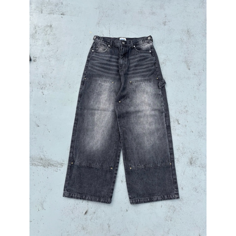 King Logo Slub Denim Buggy Pants – YZ