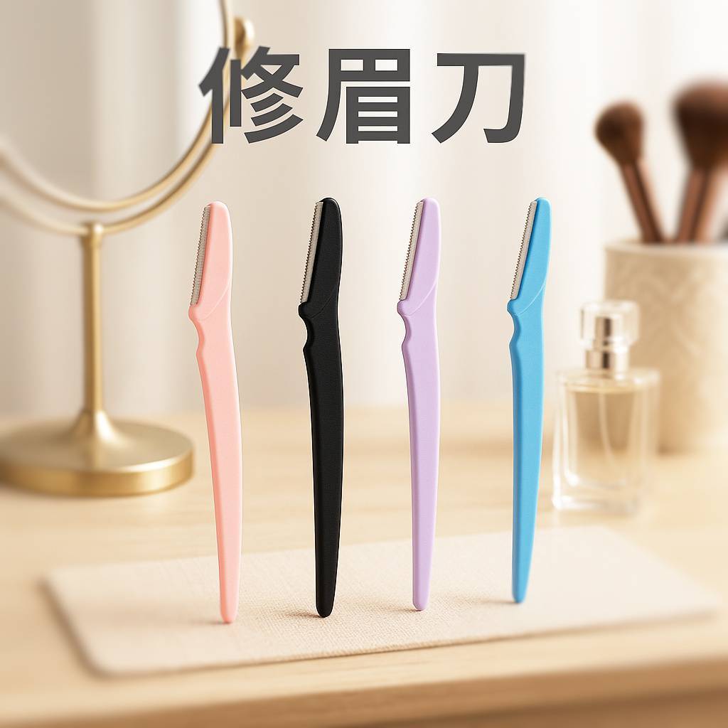 修眉刀 簡易修眉刀 安全型修眉刀 刮毛刀 直柄 防刮傷 眉毛 刮眉刀 修眉器 美妝 修眉工具 男女士用 刀片【啥嚨嗚】 | 蝦皮購物