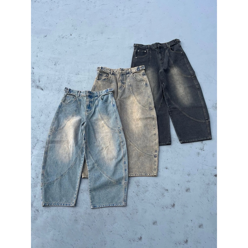 パンツ 9090 Buggy Ballon Denim Pants XL y2k Heisei Logo Buggy Ballon Denim Pants – YZ