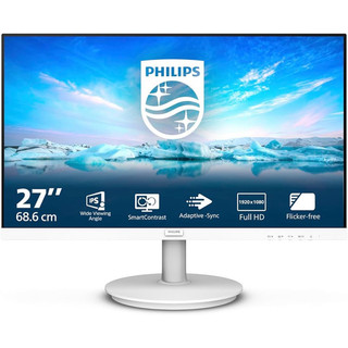 飛利浦27寸電腦螢幕 iPS 面板 Full HD 1080P 75赫茲HDMI Philips 白 271V8W/96 | 蝦皮購物