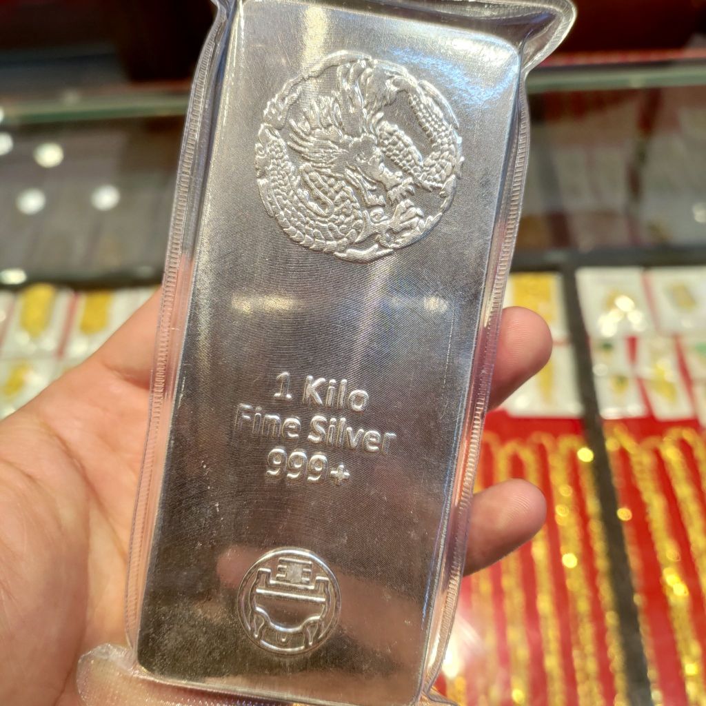 金聖公珠寶金行~ ㊣999純銀條塊銀純銀銀磚銀磚1公斤1000公克純銀塊銀條