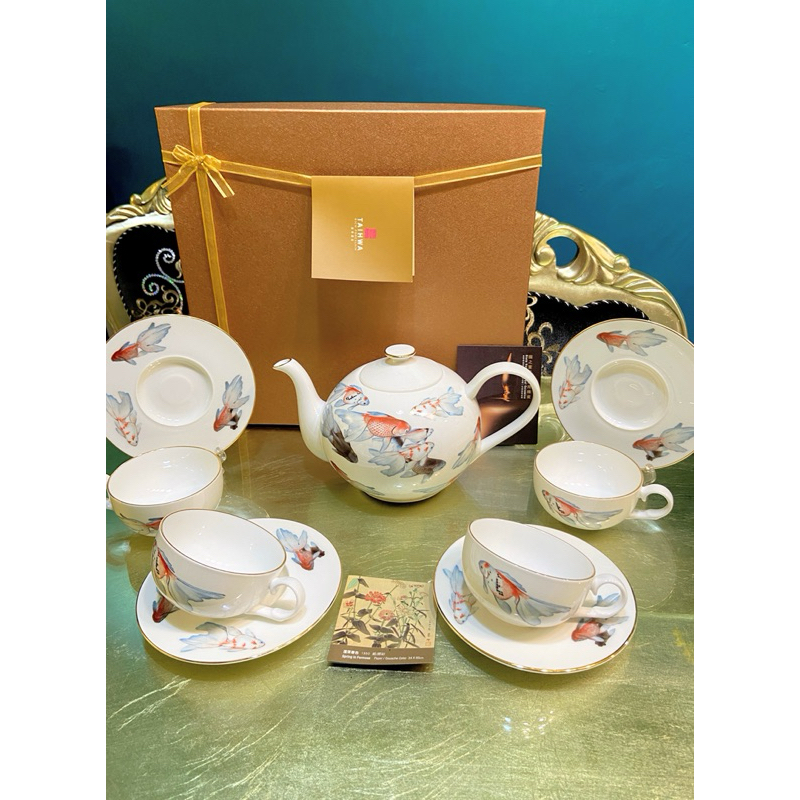 全新藏品現貨#臺華窯#台華窯TAI-HWA POTTERY #濠上樂1950年#骨瓷茶壺杯