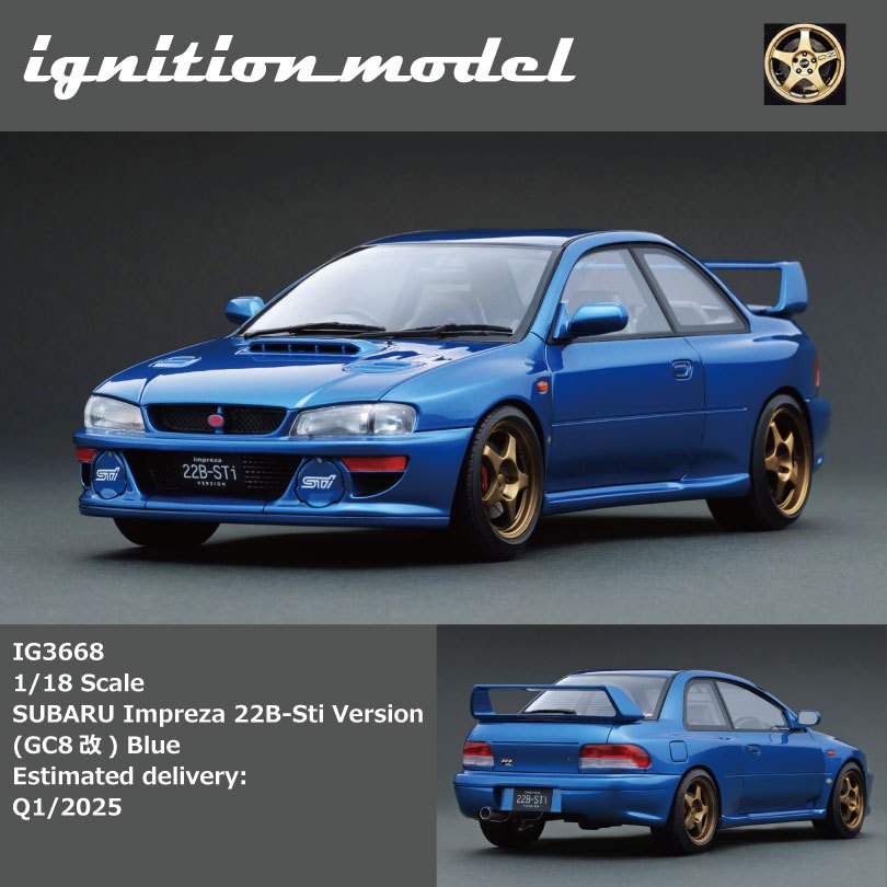 模例】ig 1/18 SUBARU Impreza 22B-Sti (GC8改) 藤原文太同款(IG3668