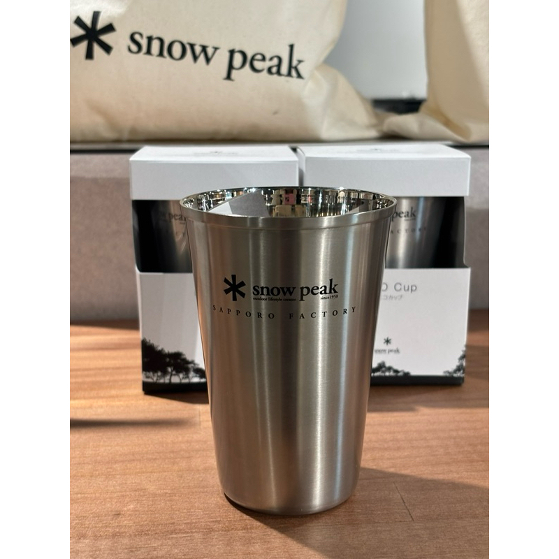 日本直購Snow Peak SAPPORO FACTORY 限定品ECO CUP 不鏽鋼杯480ml