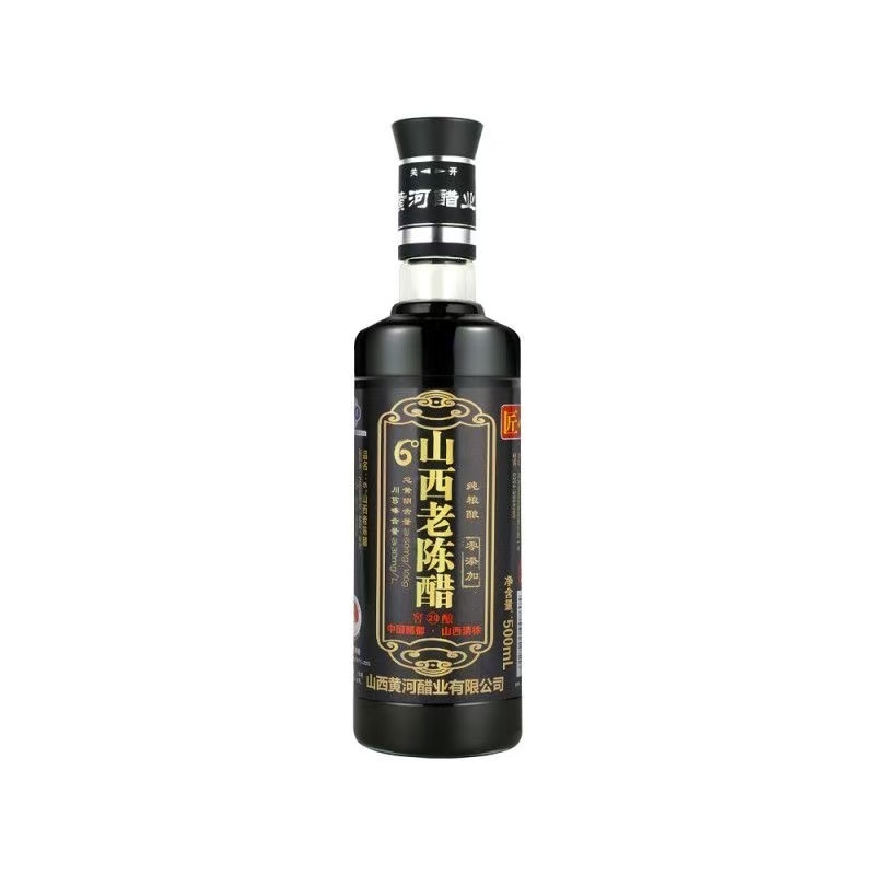 山西老陳醋烏醋黑醋6度陳醋500ml/瓶零添加純糧釀造手工醋涼拌醋可以