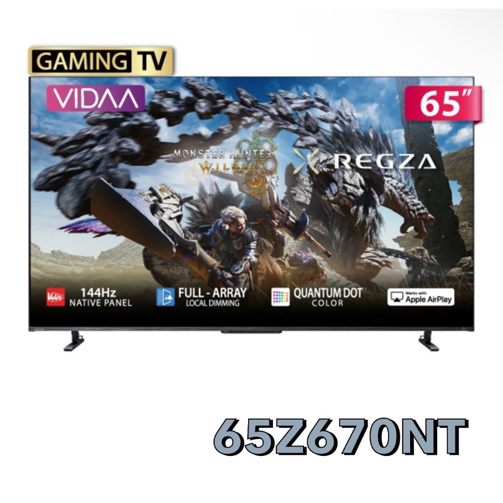 TOSHIBA 東芝65型4K QLED 144Hz 智慧顯示器65Z670NT | 蝦皮購物