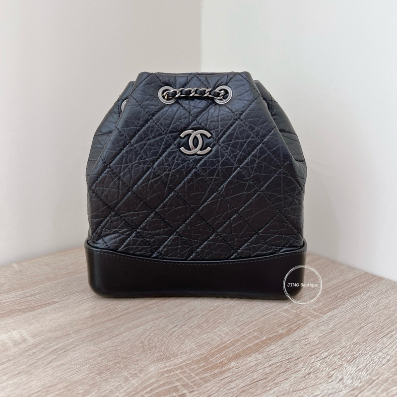 全新 台灣購證 Chanel 流浪 後背包 黑色 | 蝦皮購物