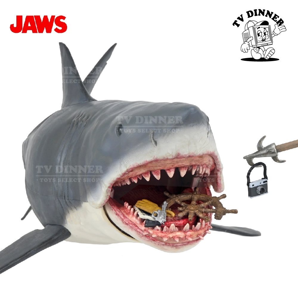 大白鯊 電視晚餐❱ ❰預購❱ NECA 大白鯊JAWS 50週年紀念版15 英吋大白鯊桌遊
