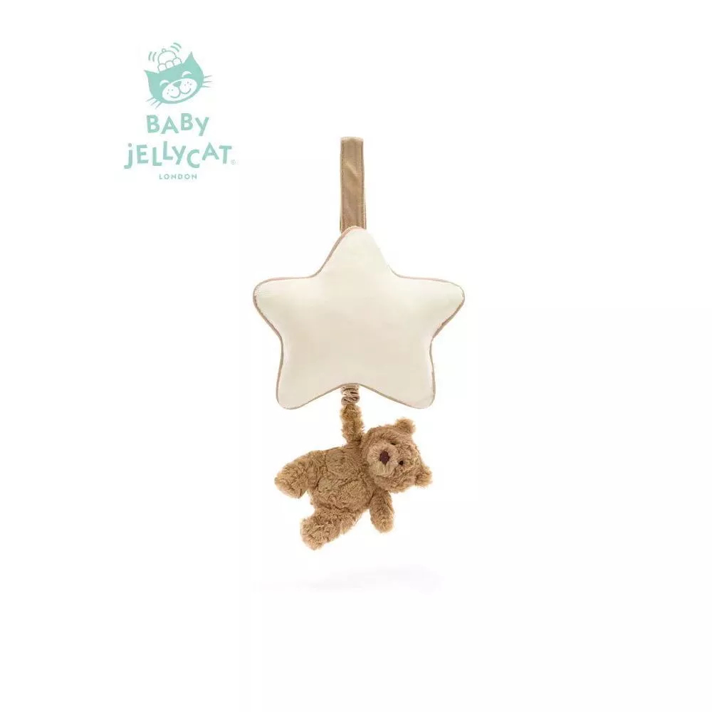 英國正品 台灣出貨 Jellycat 巴塞羅那熊八音盒 巴塞熊拉鈴玩偶 小熊玩偶 安撫娃娃 公仔 生日禮物 | 蝦皮購物