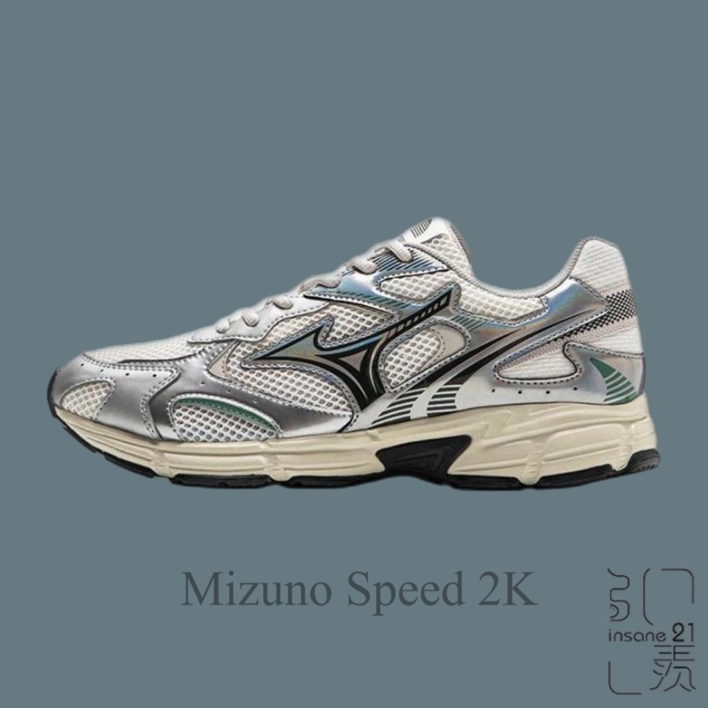 白磁　逸品 MIZUNO SPEED 2K 白銀藍漸層休閒跑步鞋美津濃D1GH222921【Insane-21