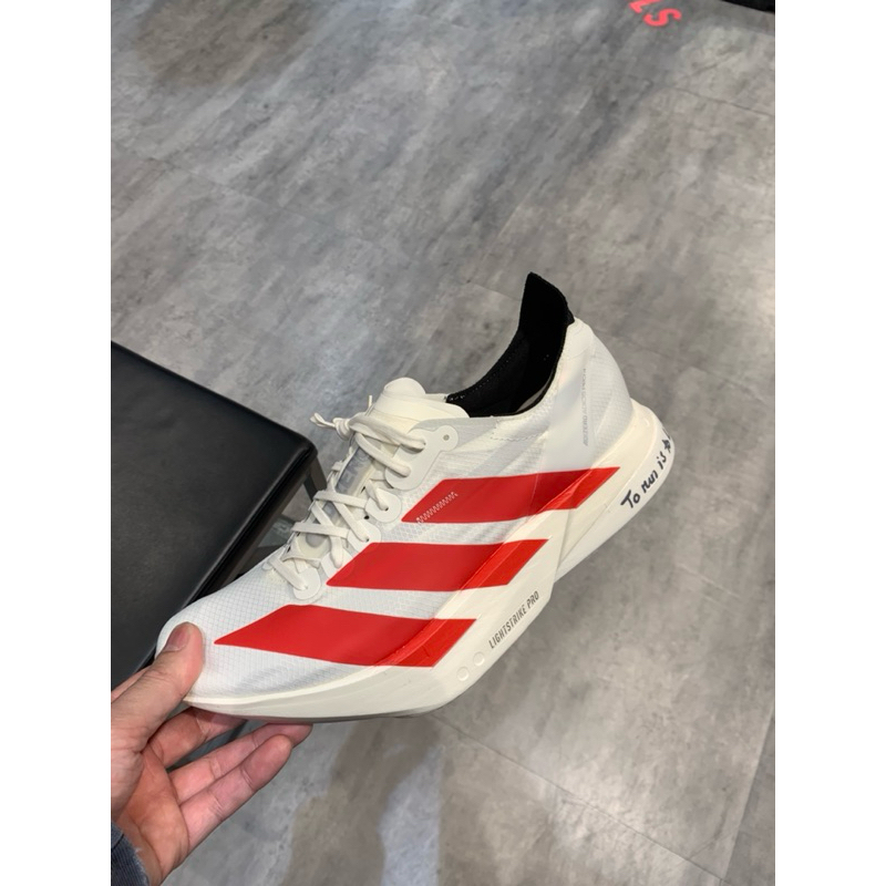 ADIDAS ADIZERO ADIOS PRO 4 白 紅 慢跑鞋 馬牌底 男女 JR6363 | 蝦皮購物