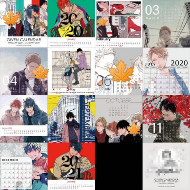 💛再販預購💛桌曆/月曆ギヴンカレンダー2020（キヅナツキ刺傷
