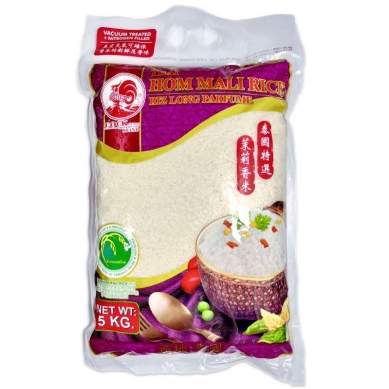 【現貨~】泰國COCK茉莉香米5kg 泰國米 東南亞 | 蝦皮購物