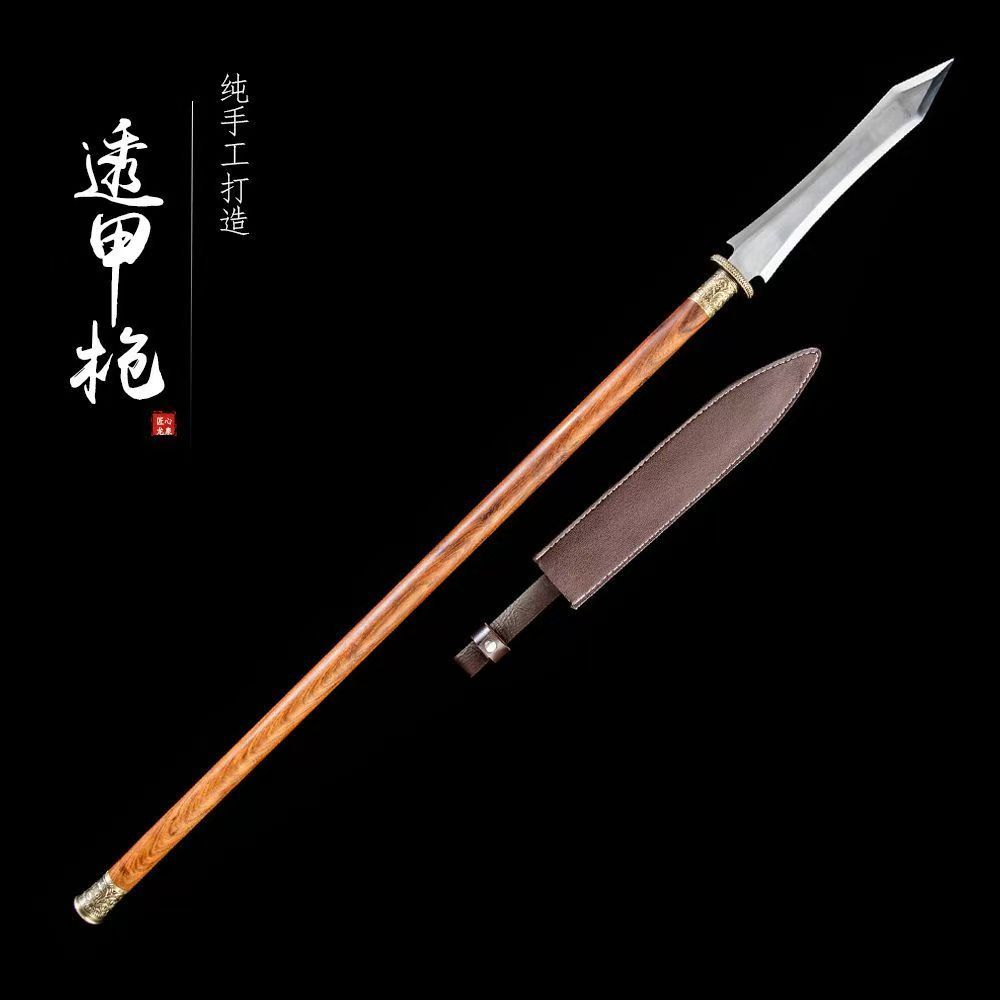 【匠心】龍泉正品刀劍 透甲槍霸王槍一體高錳鋼鍛打趙子龍長槍矛馬槊古代冷兵器紅纓槍武術練習表演 收藏鎮宅擺件送禮 未開刃 | 蝦皮購物