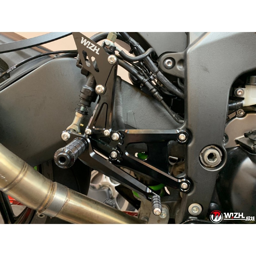 欣炫W!ZH腳踏後移BEV2 ZX6R升高ZX-6R打檔桿ZX踏桿6R踏板NINJA剎車