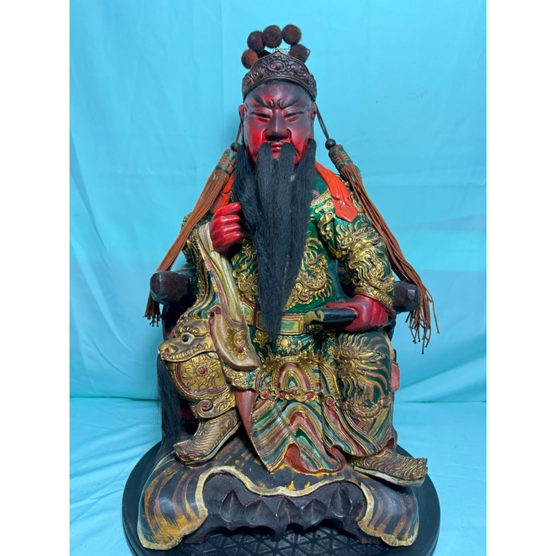 【舊舊神】關聖帝君 關公 老件佛像木雕 牛樟 高39cm(B9) | 蝦皮購物
