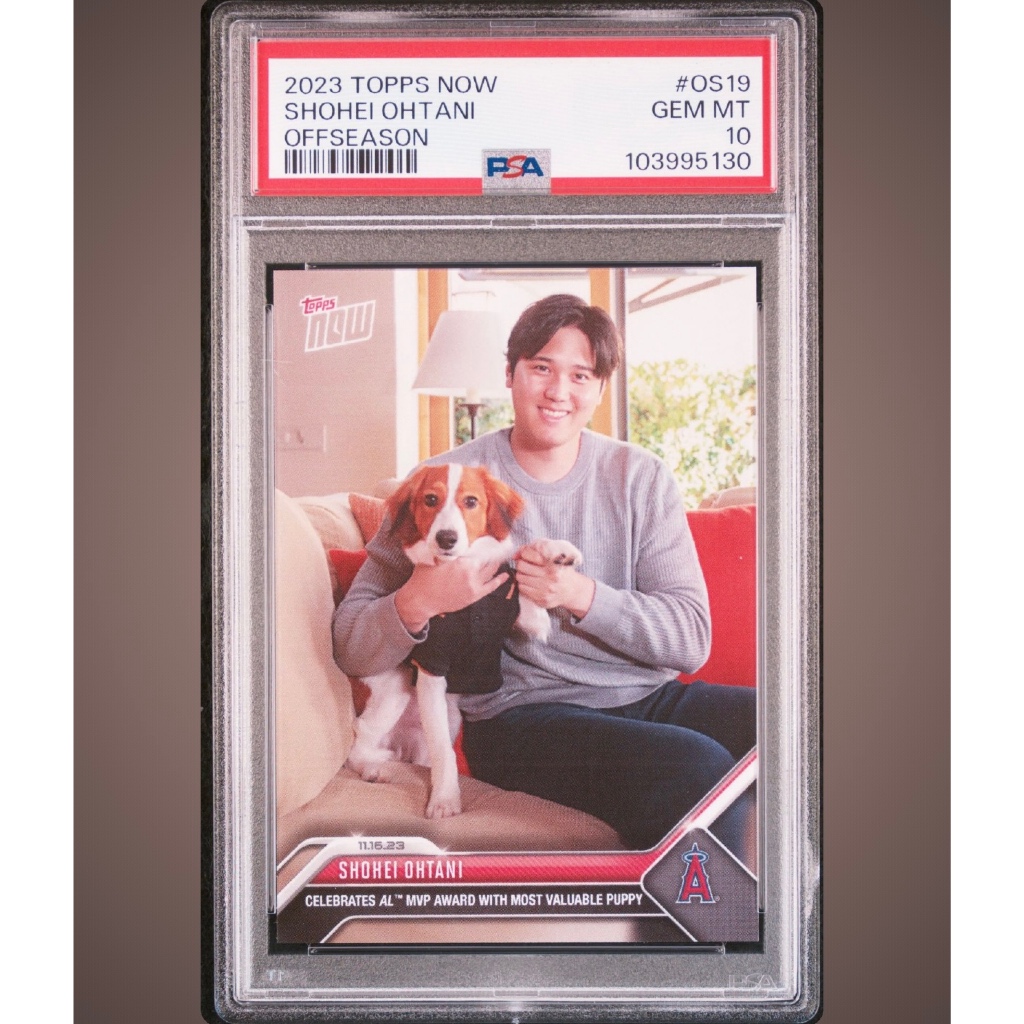 帝國棒球商城】PSA 10 大谷翔平MVP與愛狗合照2023 Topps Now