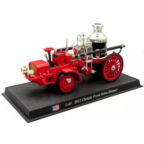 A collectable model of The 1912 Christie Front Drive Steamer by