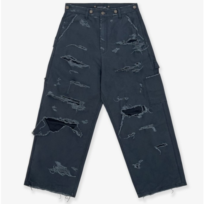 狼嚴選】 PROJECT G/R DISTRESSED WORK PANTS 刷破工裝褲| 蝦皮購物