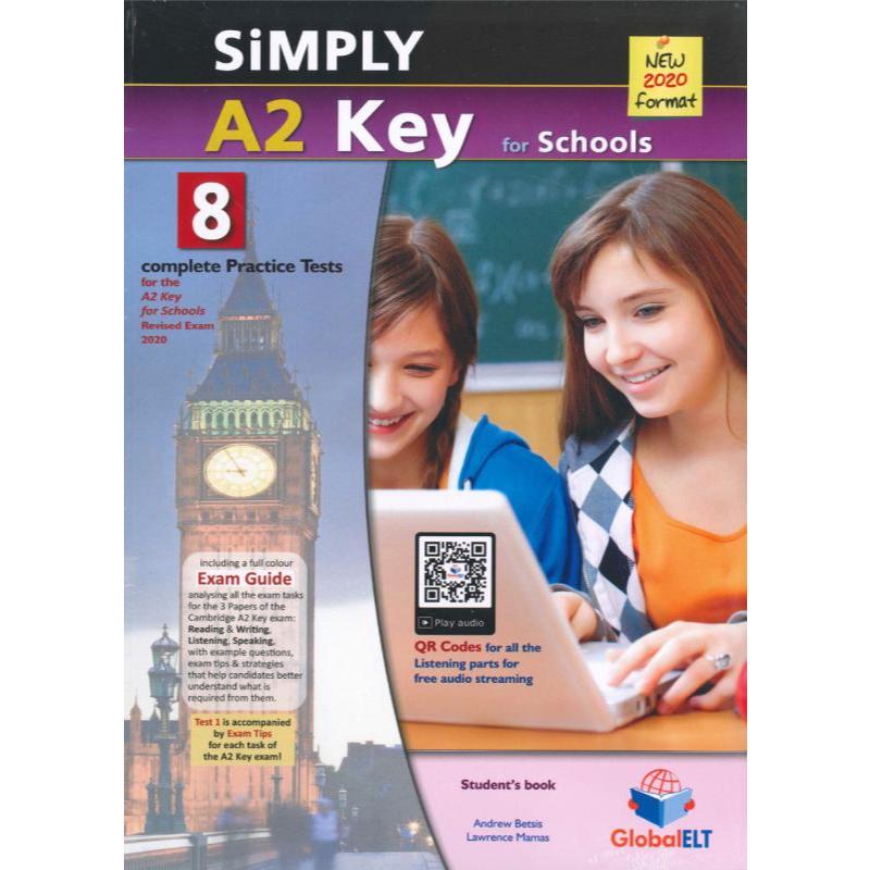 2020 Simply A2 Key for Schools Practice Tests (全彩精美8回合模考試題) | 蝦皮購物