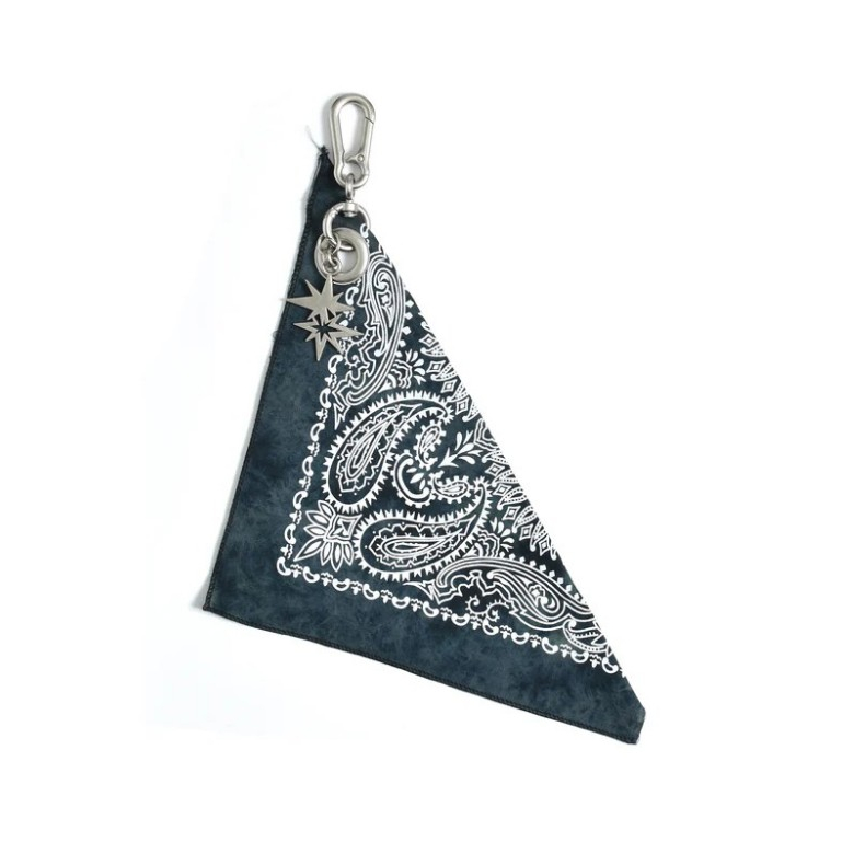 小物 vacant archive dyed bandana keyring 狼嚴選】VACANT Archive 日本限定DYED BANDANA KEYRING 方巾鑰匙圈黑色