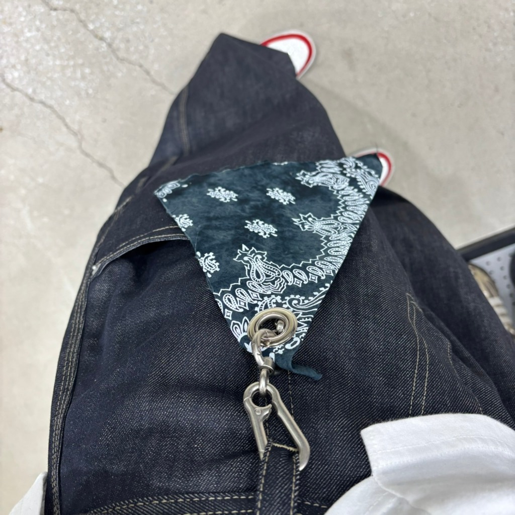 狼嚴選】VACANT Archive 日本限定DYED BANDANA KEYRING 方巾鑰匙圈黑色