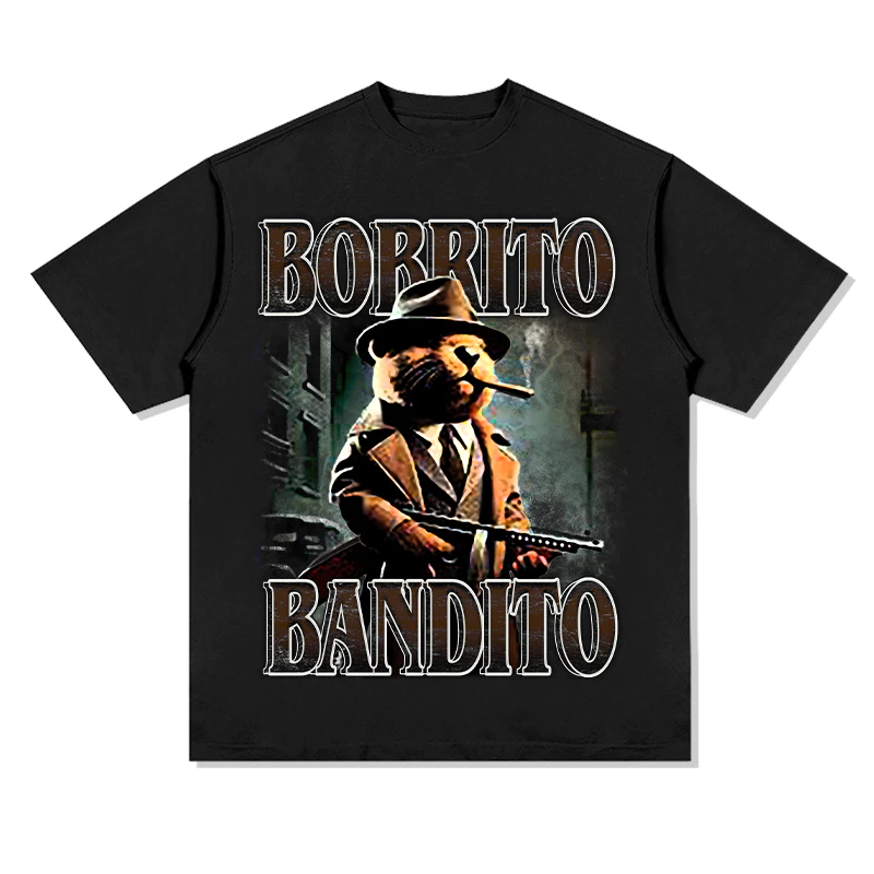 【惡搞系列】italian brainrot 美式風格 短袖T恤 Bobrito Bondito 惡搞純棉T恤上衣 | 蝦皮購物