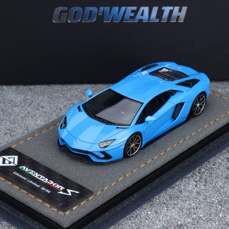 GW GOD WEALTH 1:64 Lamborghini Aventador S LP740-4 藍限量99pcs