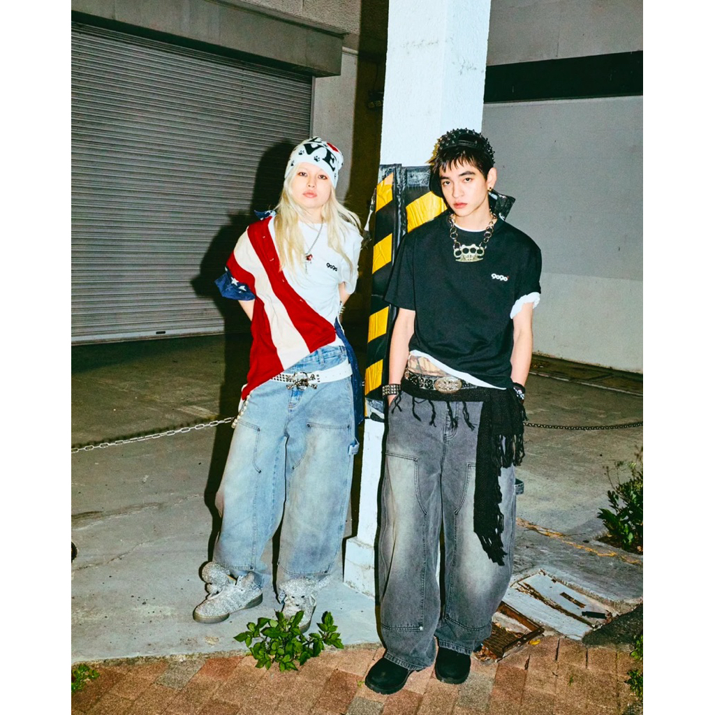 9090 Double Knee Ballon Denim Pants | 蝦皮購物