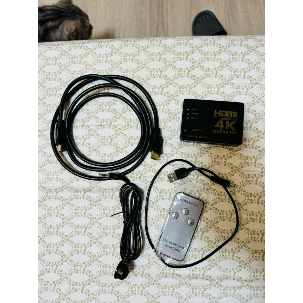 4K hdmi切換器 seitch 3ro1 送hbmi線帶遙控 HDMI三切一4K解析度 | 蝦皮購物