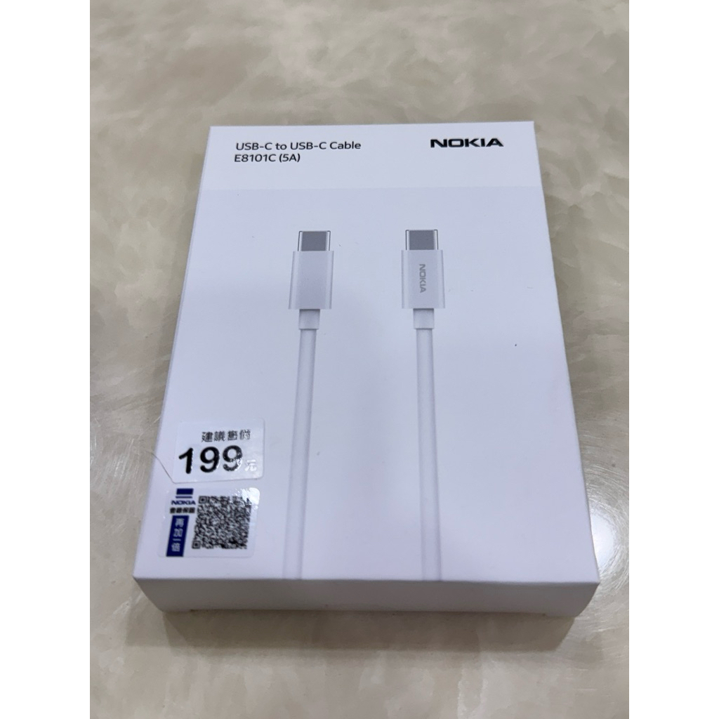NOKIA USB-C 轉 USB-C 電線 E810C (5A) | 蝦皮購物