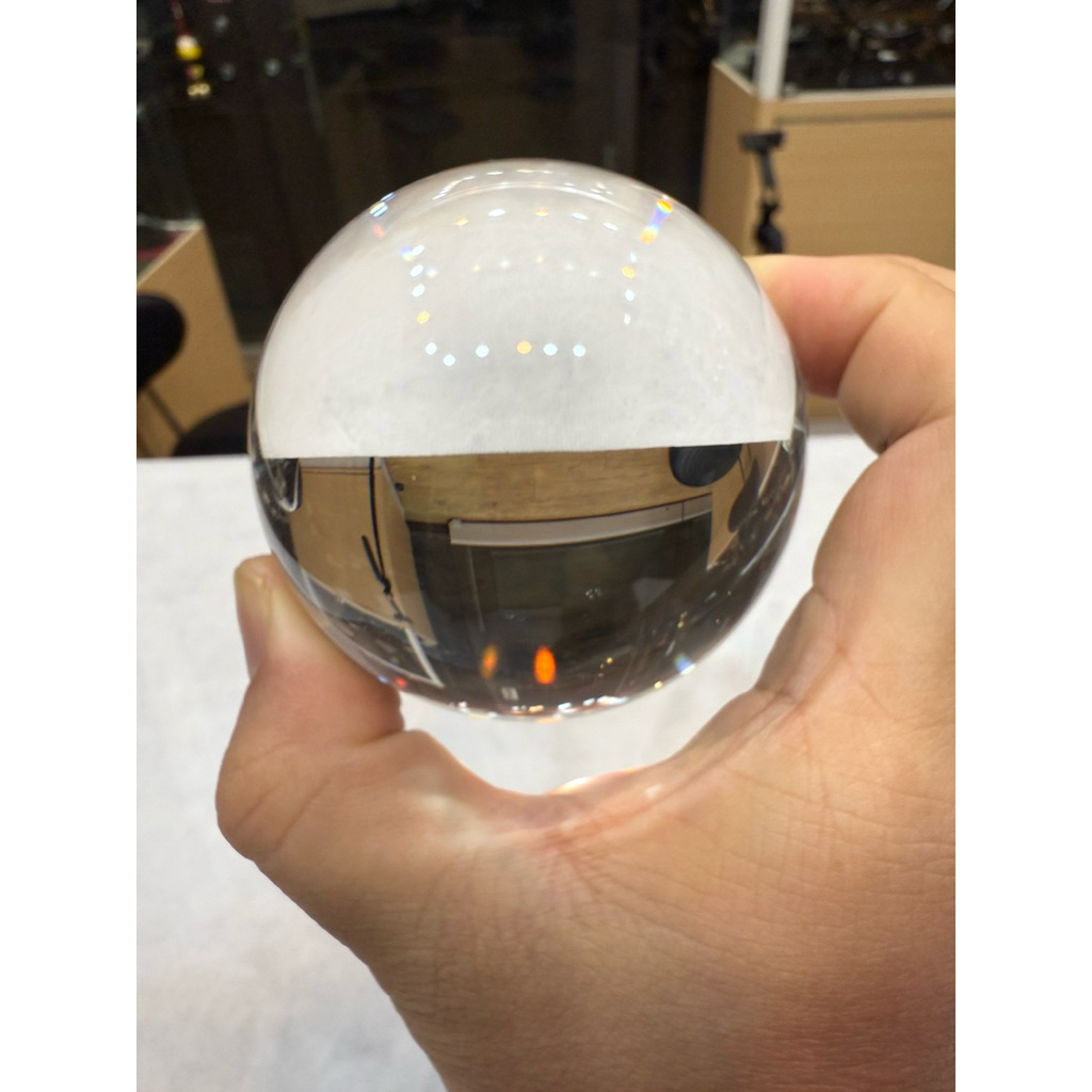全天然67.06mm「雙A」全淨體全美白水晶球（可配合開立台灣鑑定所天然