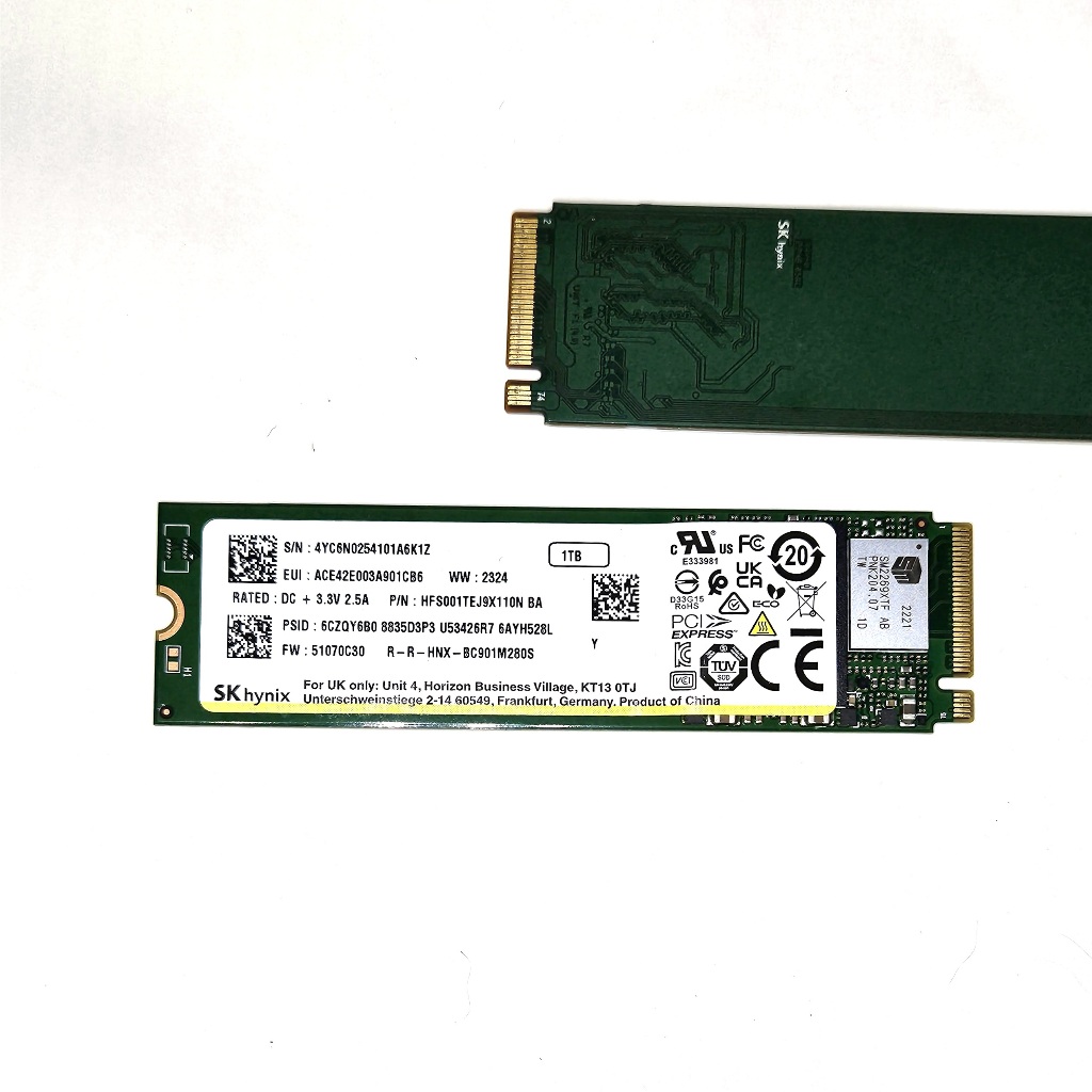 1TB】SK hynix 海力士BC901 1TB PCIe NVMe 4x4 SSD 2280 固態硬碟拆機
