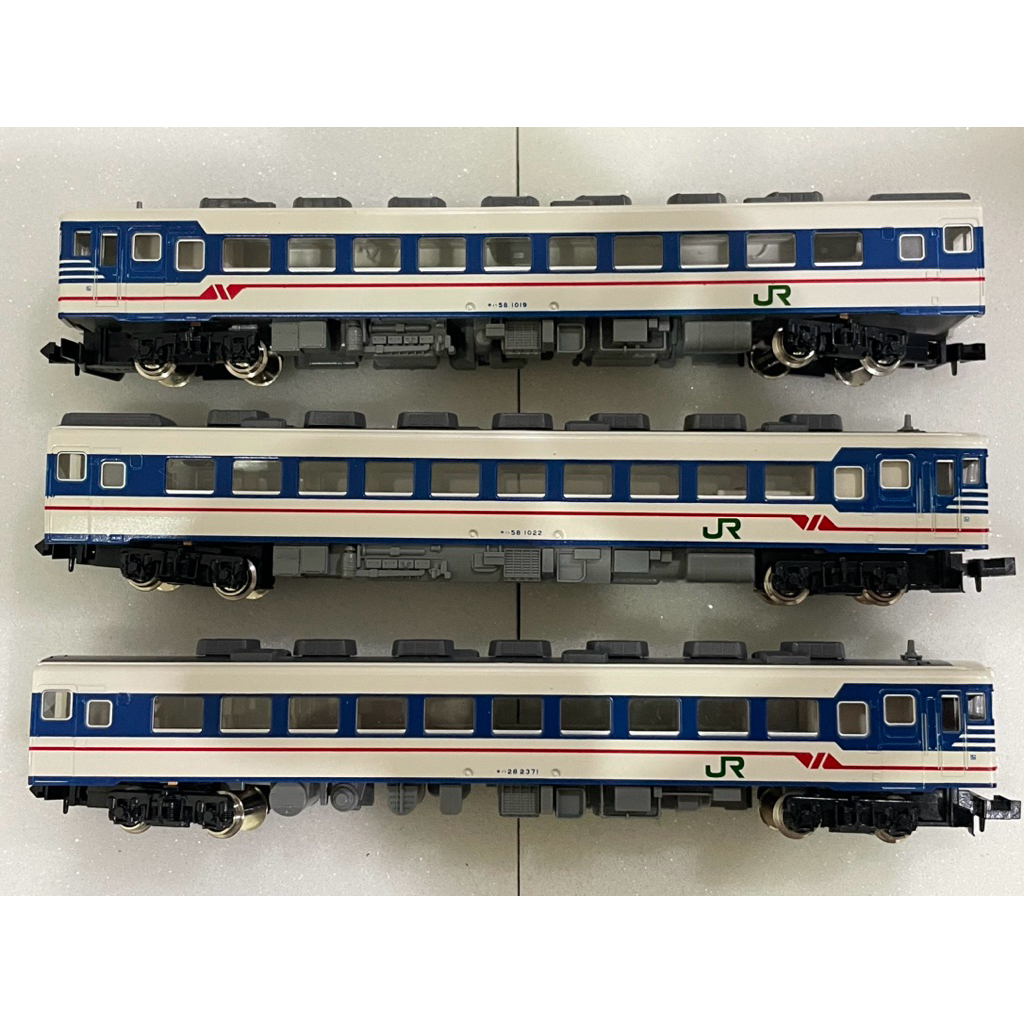 16 KATO 10-357 キハ58系基哈58 急行形氣動車新潟色限定品3輛N規鐵道