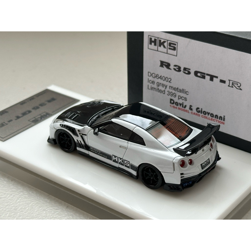 現貨販售】Davis & Giovanni DG Nissan R35 GT-R HKS冰灰色1:64 佛山