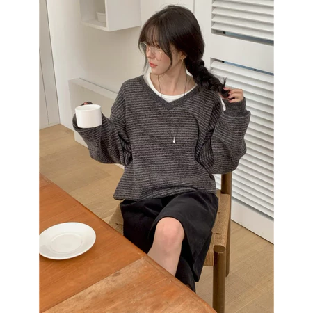 🇰🇷Nov07/ 高單店✨漢南洞歐膩條紋衛衣