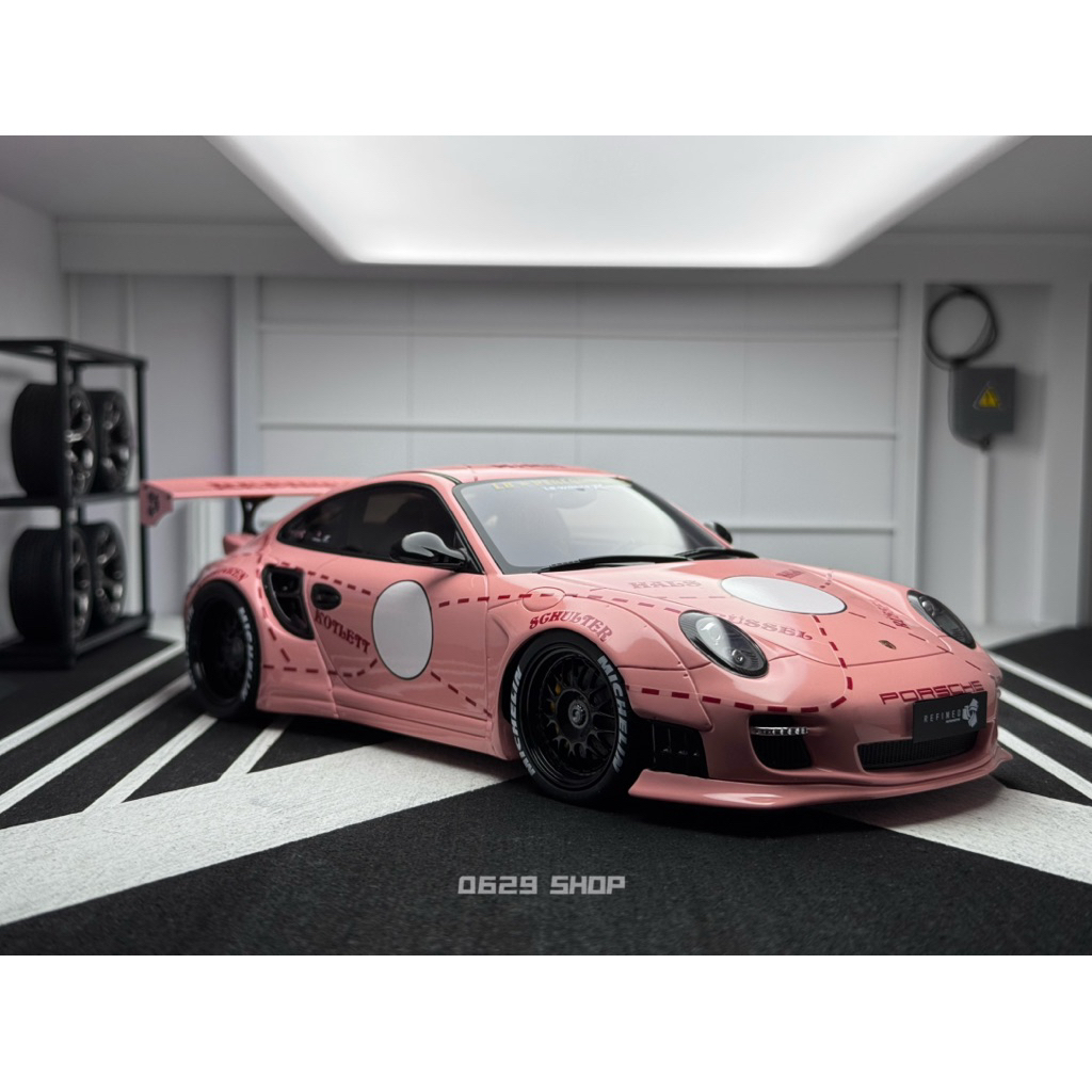 1/18 GT Spirit PORSHE 997 LBWK 911 Turbo S 粉紅豬限量版 收藏品 送禮首選 | 蝦皮購物