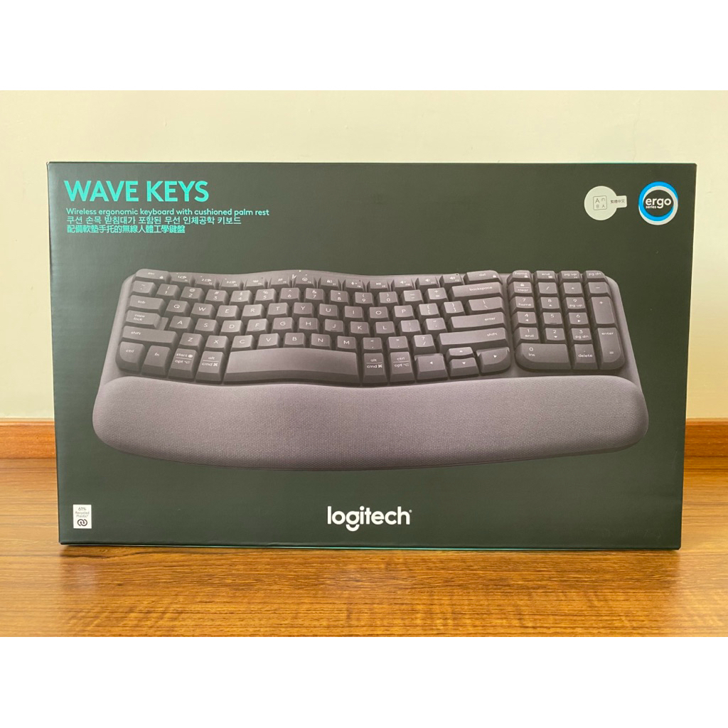 Logitech羅技 Wave Keys 人體工學鍵盤 繁體中文 | 蝦皮購物