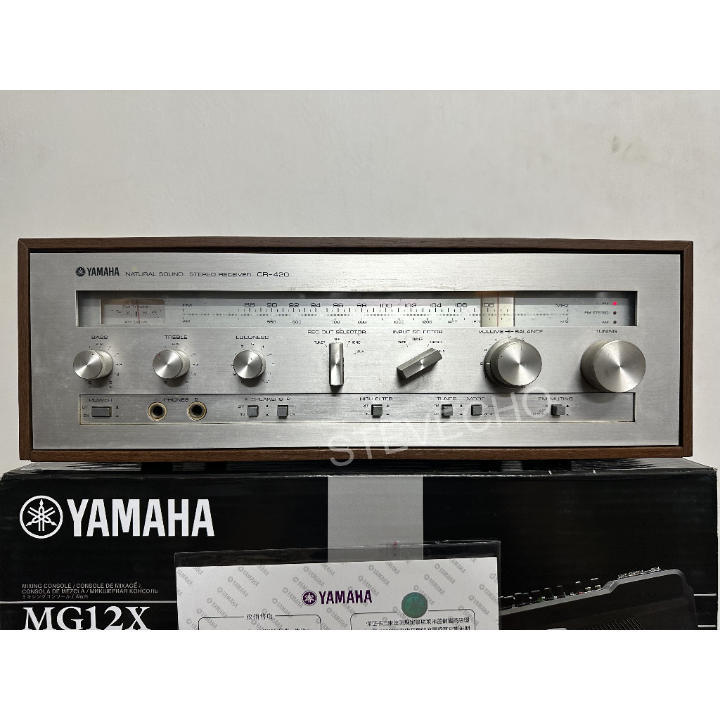 品相漂亮經典古董銘品YAMAHA CR-420 指針式收音綜合擴大機立體燈會亮