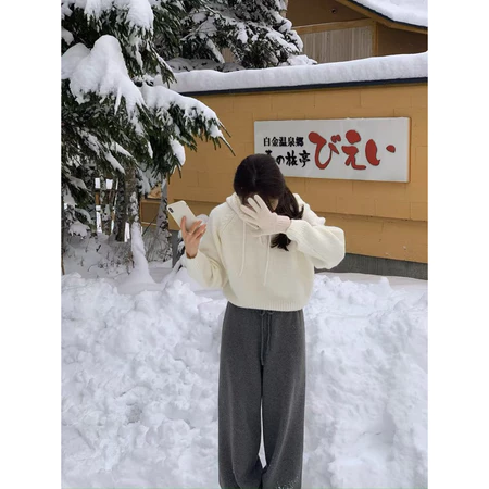 🇰🇷Jan05/ 季末⛄️Baby羊駝毛針織連帽上衣