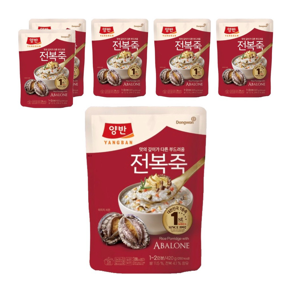Dongwon 東遠 Yangban 兩班 鮑魚粥, 420g, 6包 | 蝦皮購物