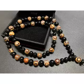 御幸天珠 A3611 高級 瑪瑙天珠 線天珠 眼天珠 30x10mm 高