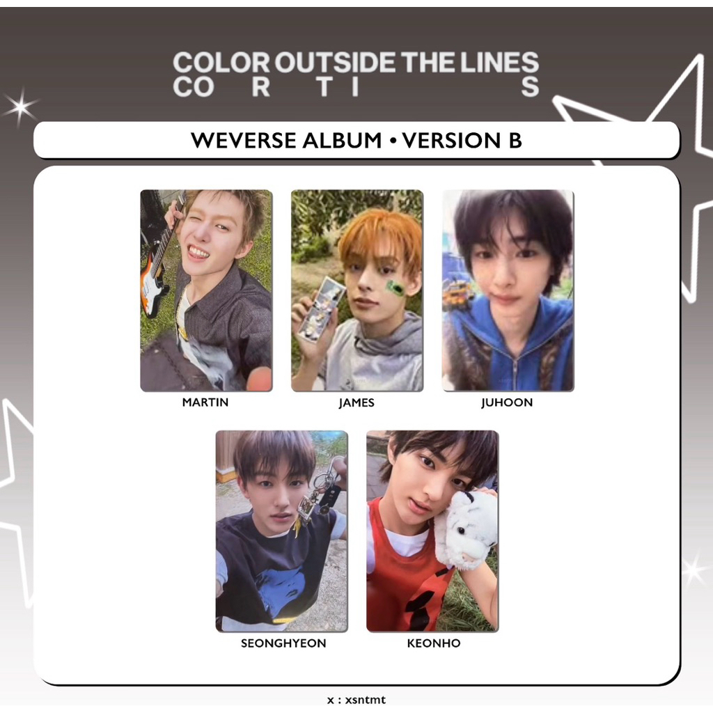 CORTIS《COLOR OUTSIDE THE LINES》WVS/電子專/小卡/乾鎬/Martin