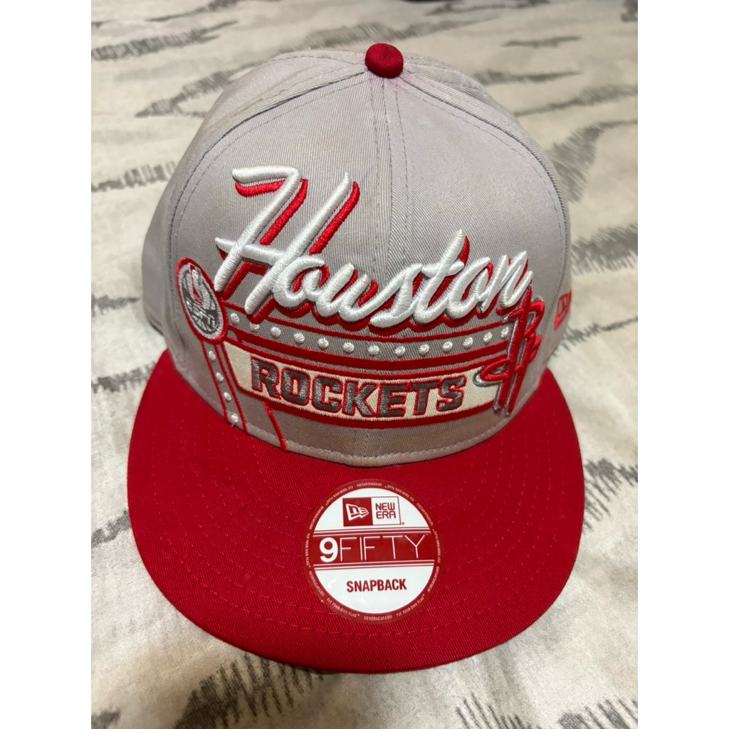 NEW ERA 9FIFTY Houston Rockets 灰紅配色 棒球帽 Snapback | 蝦皮購物