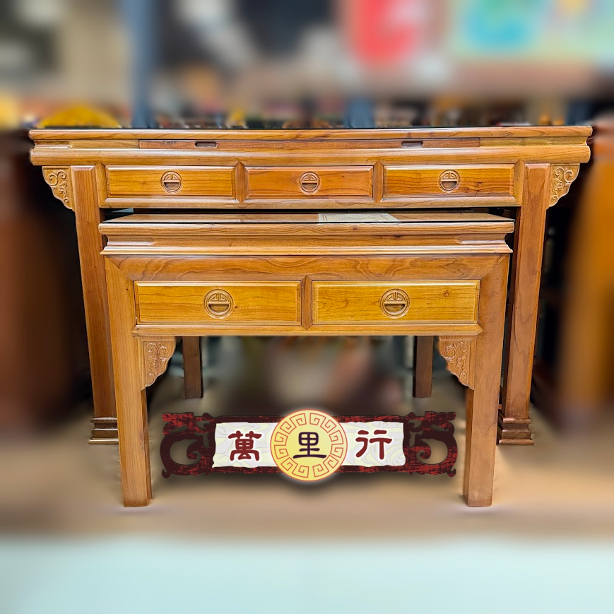 【萬里行】樟木 明式 神桌 5尺8 供桌 佛桌 香樟木 原木神桌 實木 頂下桌 上下桌 實木佛桌 神桌 神明桌 供佛 | 蝦皮購物