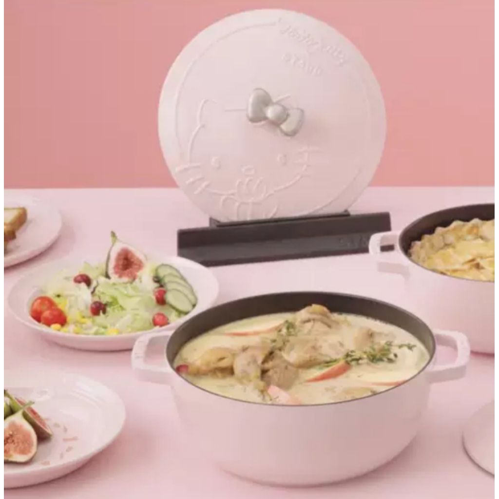 2款海外代購Staub X Hello Kitty 20CM/24CM/和食鍋/媽咪鍋/粉紅奶酪/le