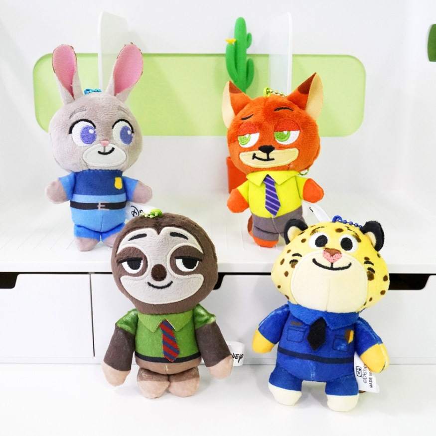 動物方城市 Zootopia 胡尼克 哈茱蒂 洪金豹 快俠 兔子 狐狸 樹懶 豹警官 珠鍊 吊飾 娃娃 玩偶 10公分高 | 蝦皮購物