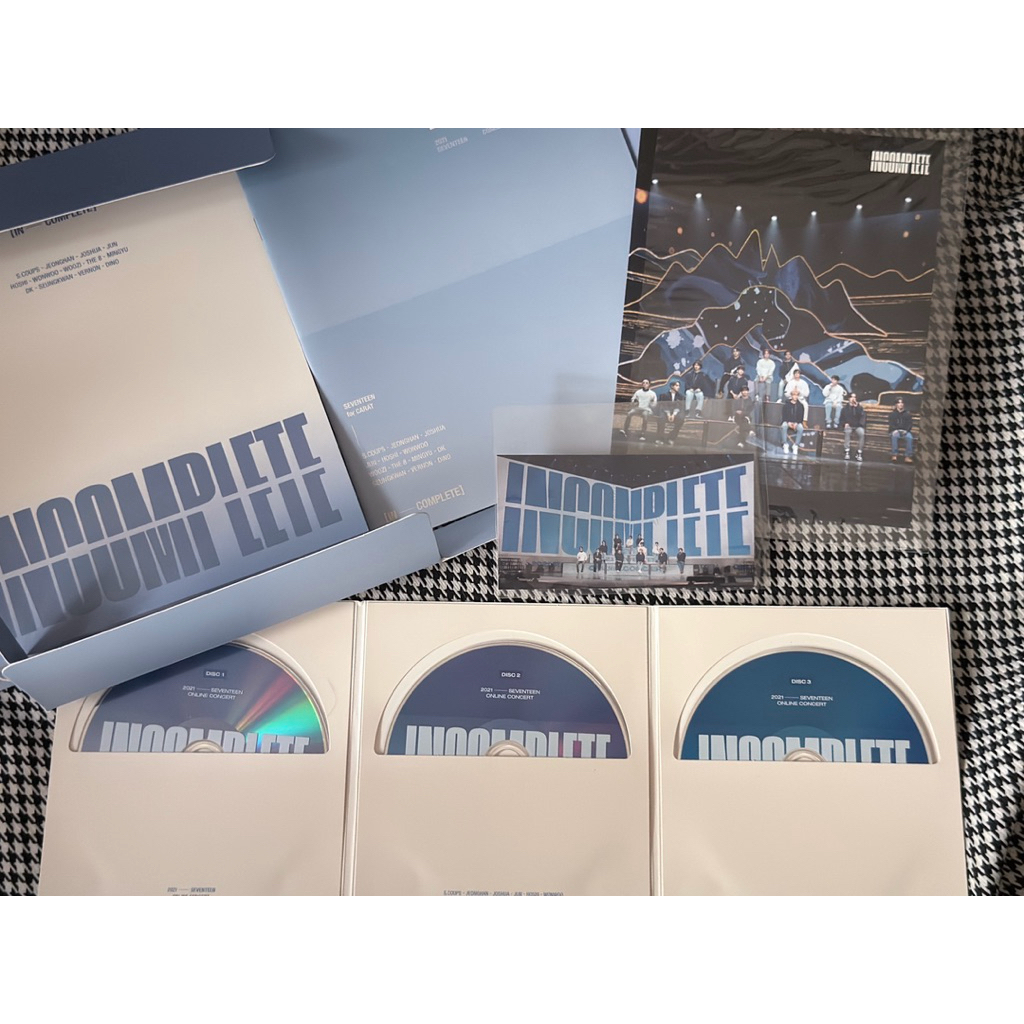 現貨】seventeen incomplete 線上演唱會DVD PB 小分隊寫真團卡大卡