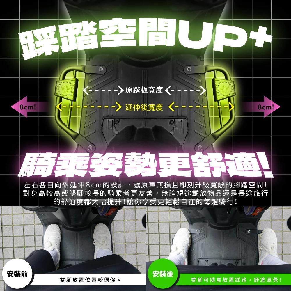 【XILLA】矽膠止滑延伸腳踏板 水冷BWS -  Webike摩托百货