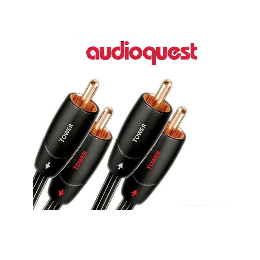 AudioQuest Tower RCA Audiokabel - 2 m, Zwart, 2 x RCA, Koper